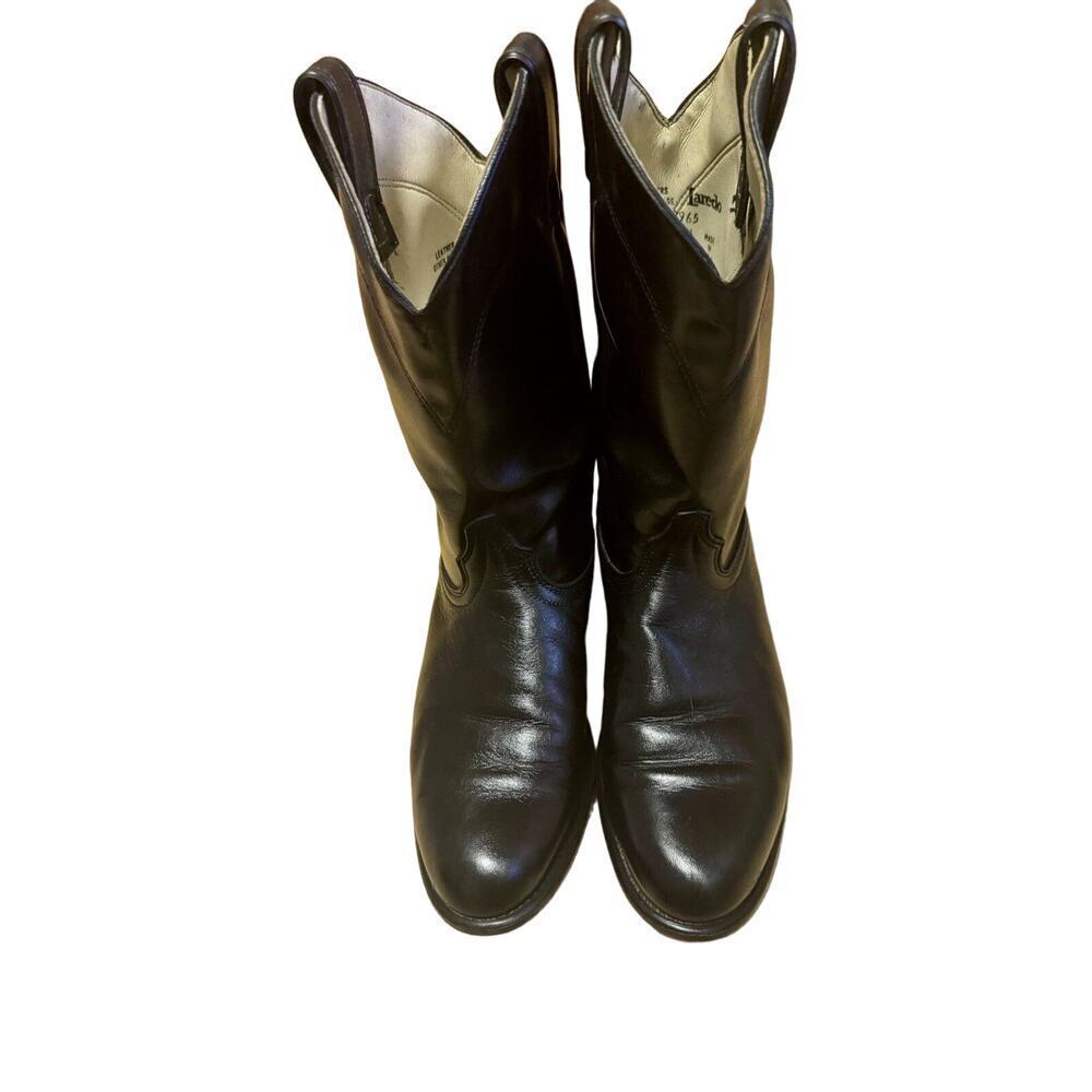 LAREDO WESTERN COWBOY BLACK MENS 9D BOOTS Made In The USA